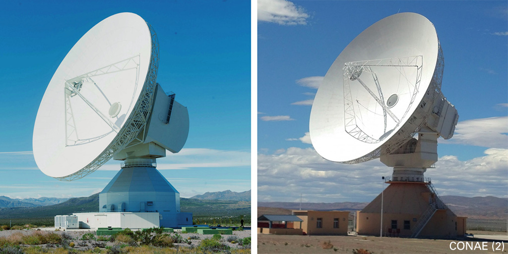 Two 35-meter Radio Dishes in Argentina
