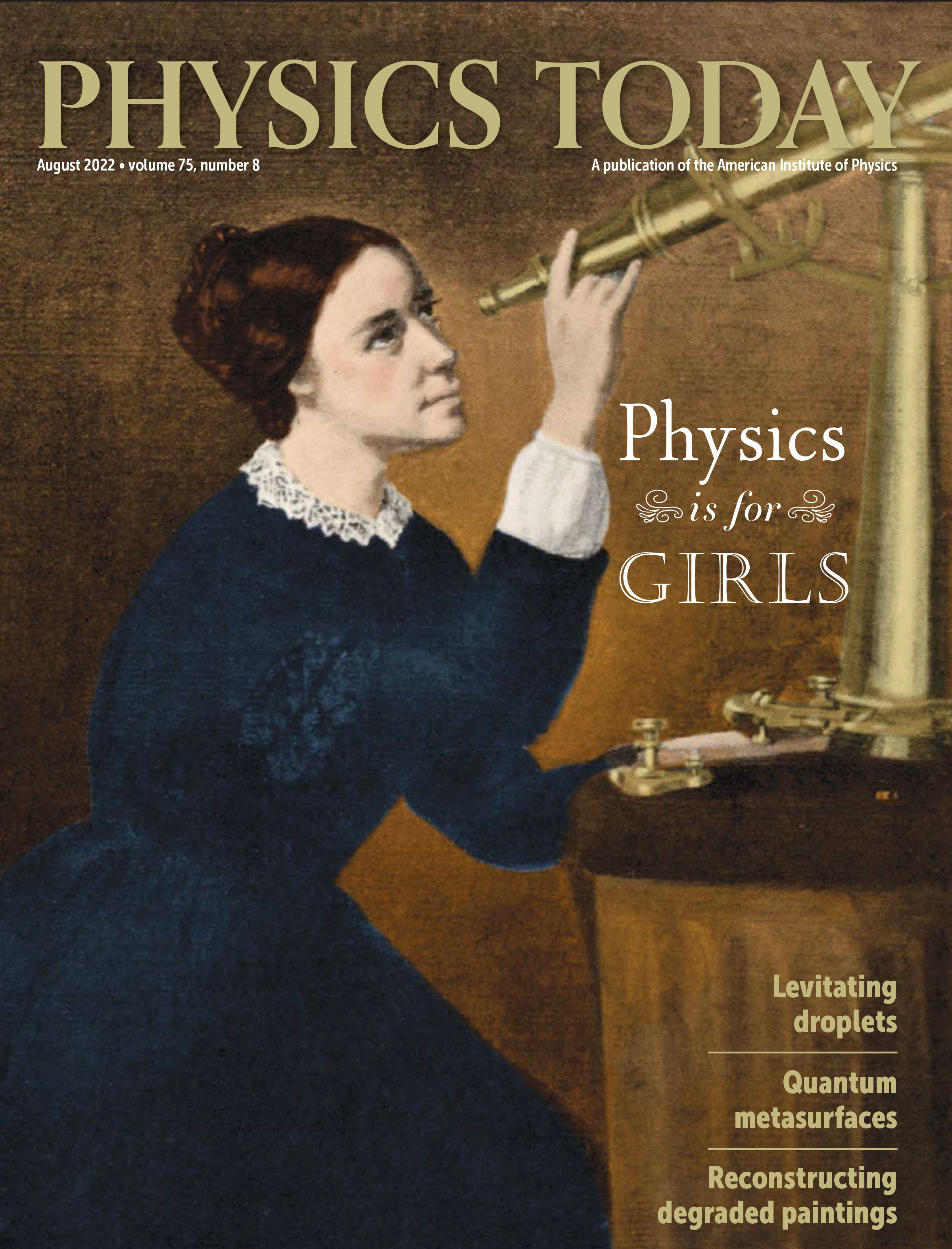 August 2022 Physics Today cover
