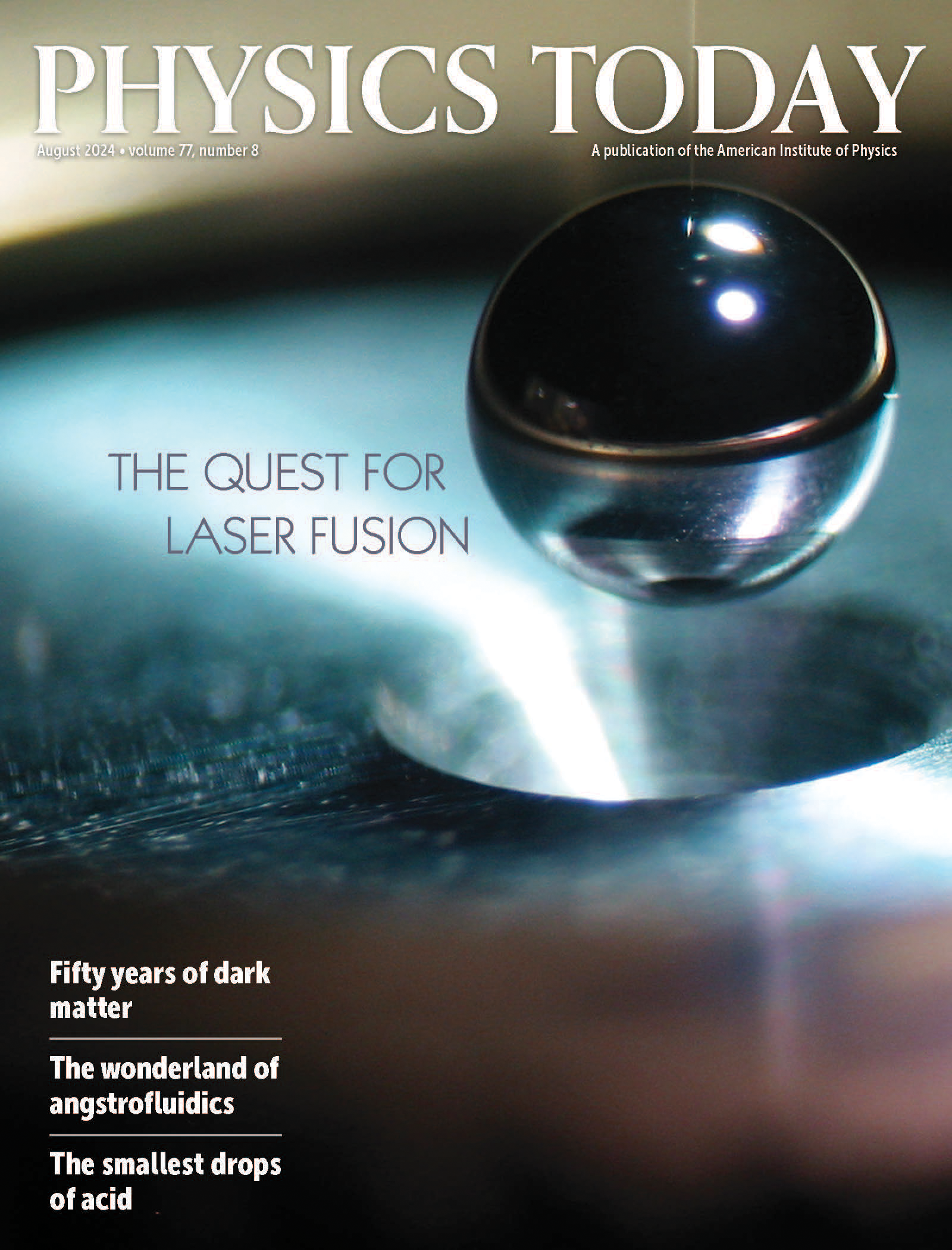 August 2024 Physics Today cover