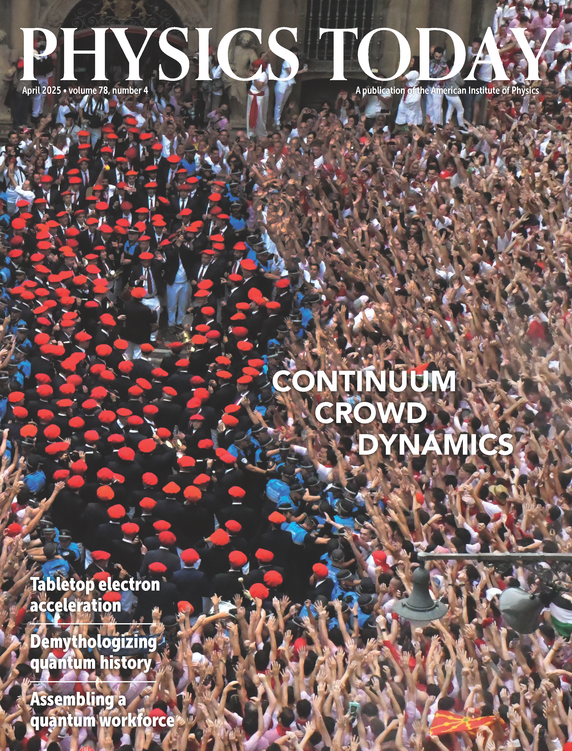 April 2025 Physics Today cover