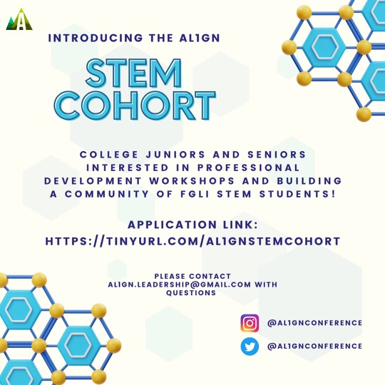 poster advertising the Al1gn STEM Cohort