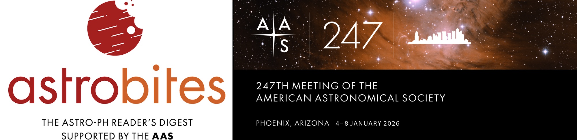 Astrobites logo and AAS 247 banner