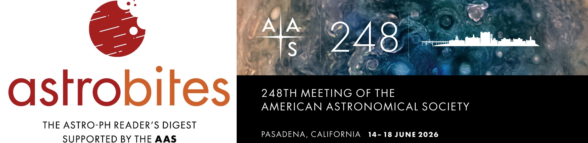 Astrobites logo and AAS 248 banner