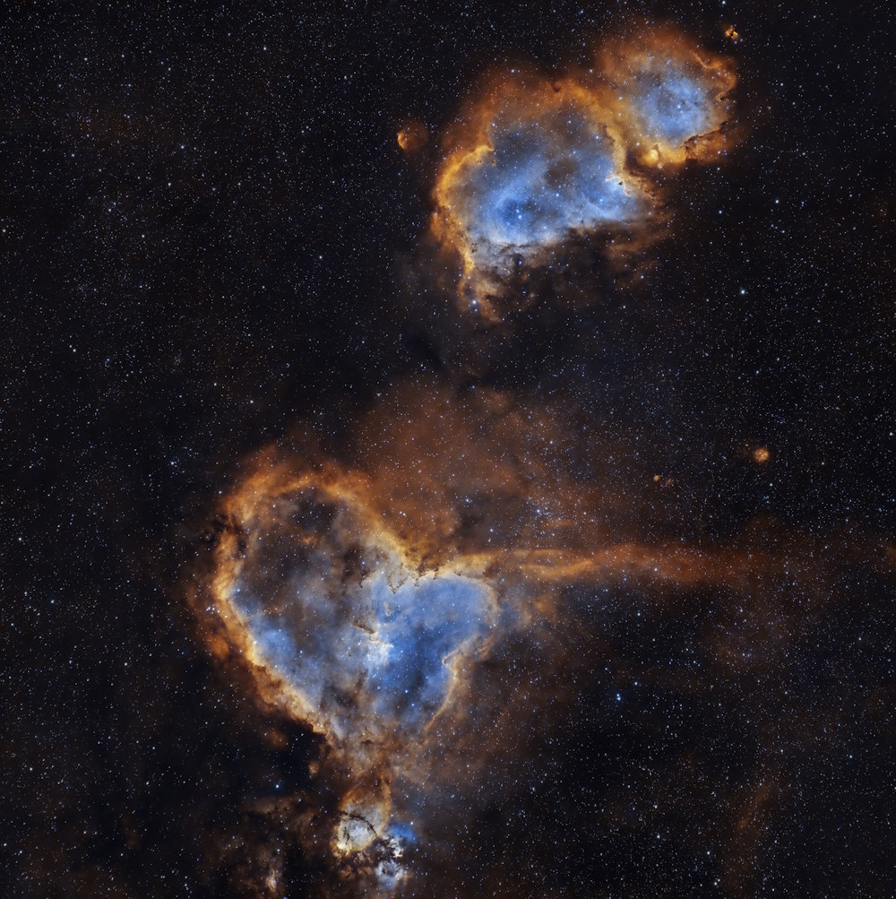 Photograph of the Heart and Soul nebula