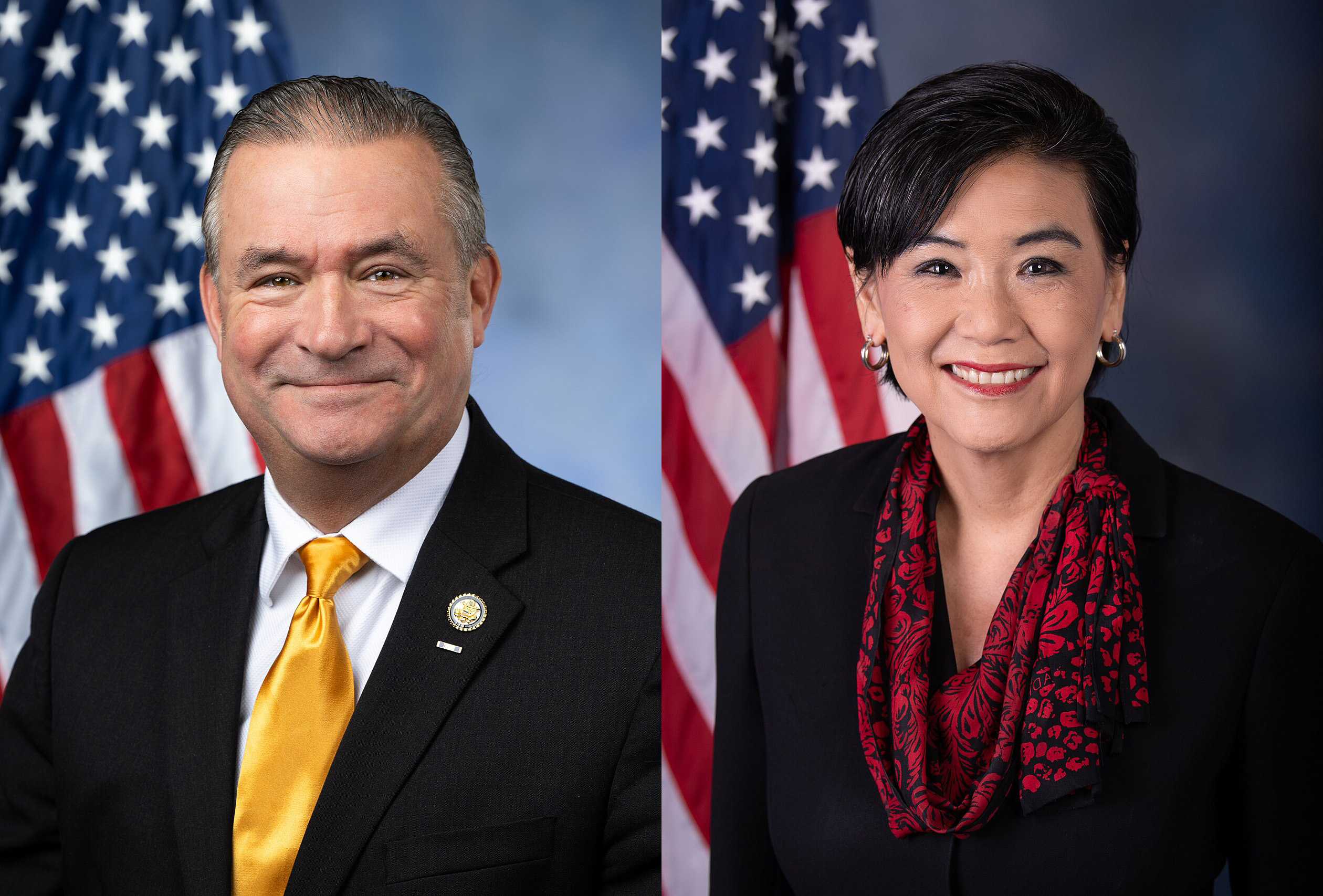 US Representatives Don Bacon and Judy Chu