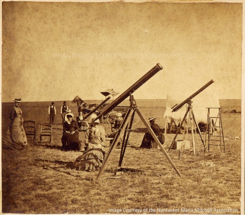 Eclipse Viewing Party, July 1878, Colorado. Maria Mitchell is seated second from left. Courtesy of the MMA.