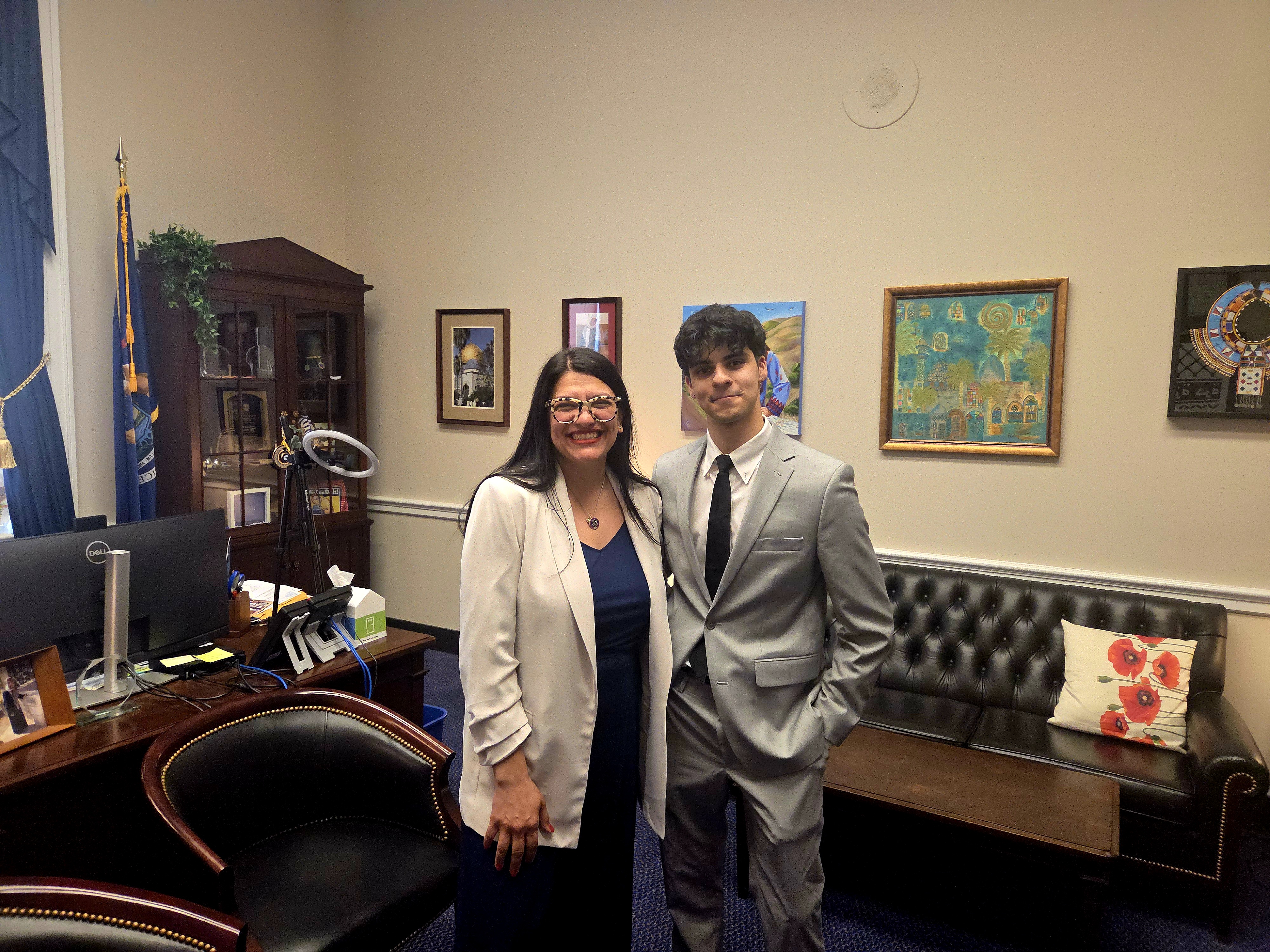 Eshan Raul and Rep. Rashida Tlaib