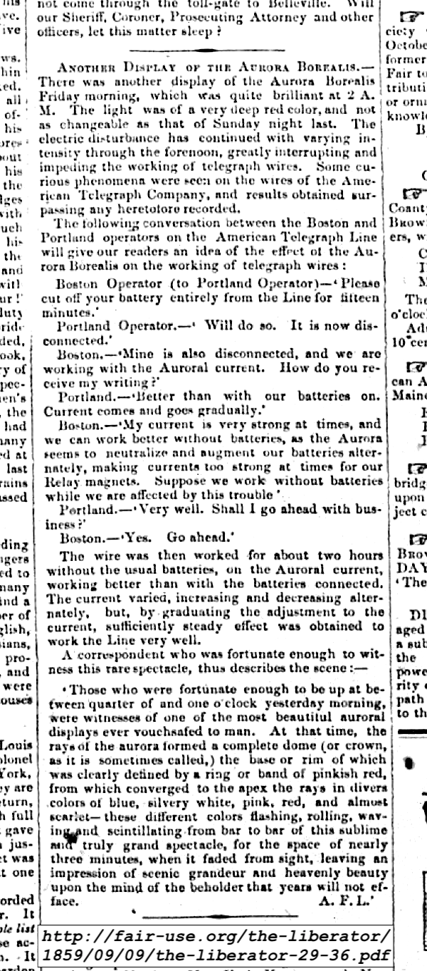 Newspapers of the day repeated reports about the event. 