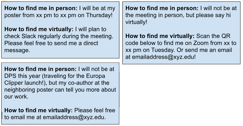 Dialogue boxes