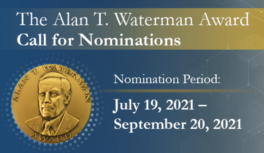 Alan T. Waterman Award Nominations Are Open