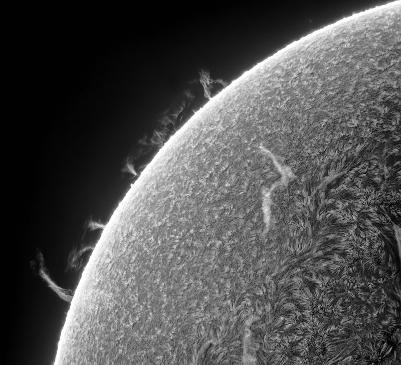 H-alpha photograph of the Sun