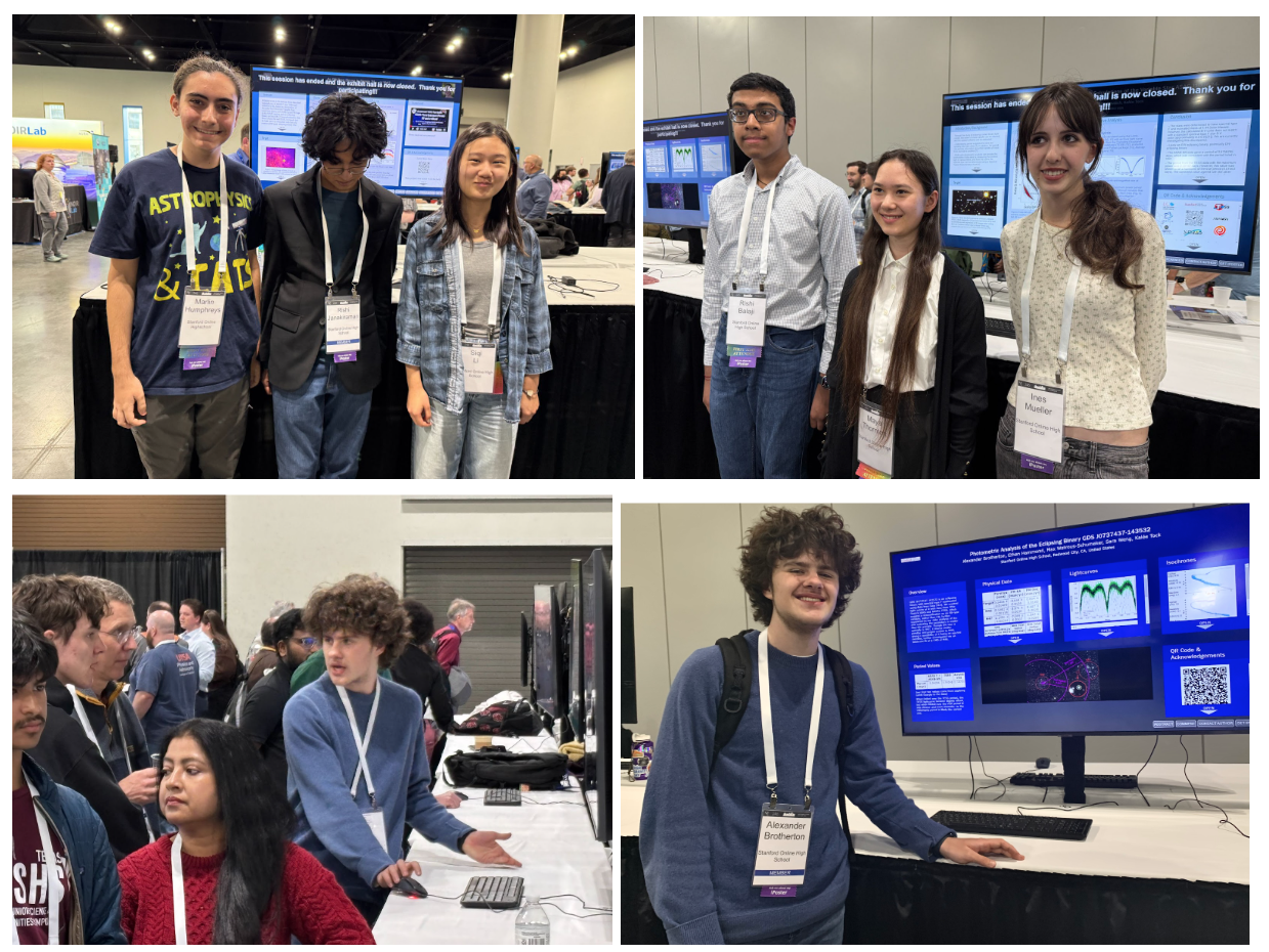 Students presenting their posters