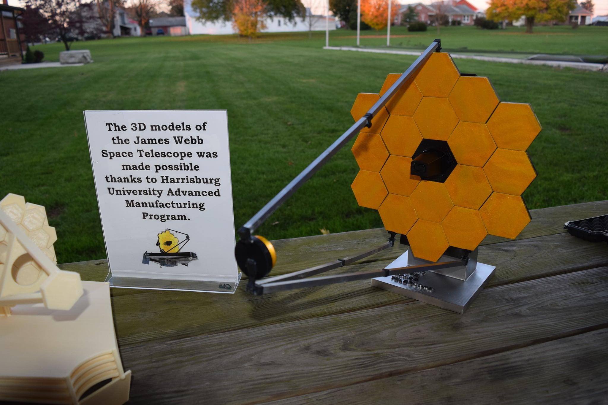 Models of the James Webb Space Telescope printed and assembled for an event at the Lykens Valley Children’s Museum in Elizabethville, PA.