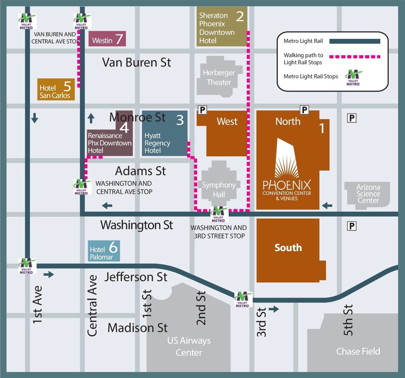 Phoenix Convention Center Map Aas 237 Getting There & Getting Around | American Astronomical Society
