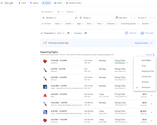 Google flights image